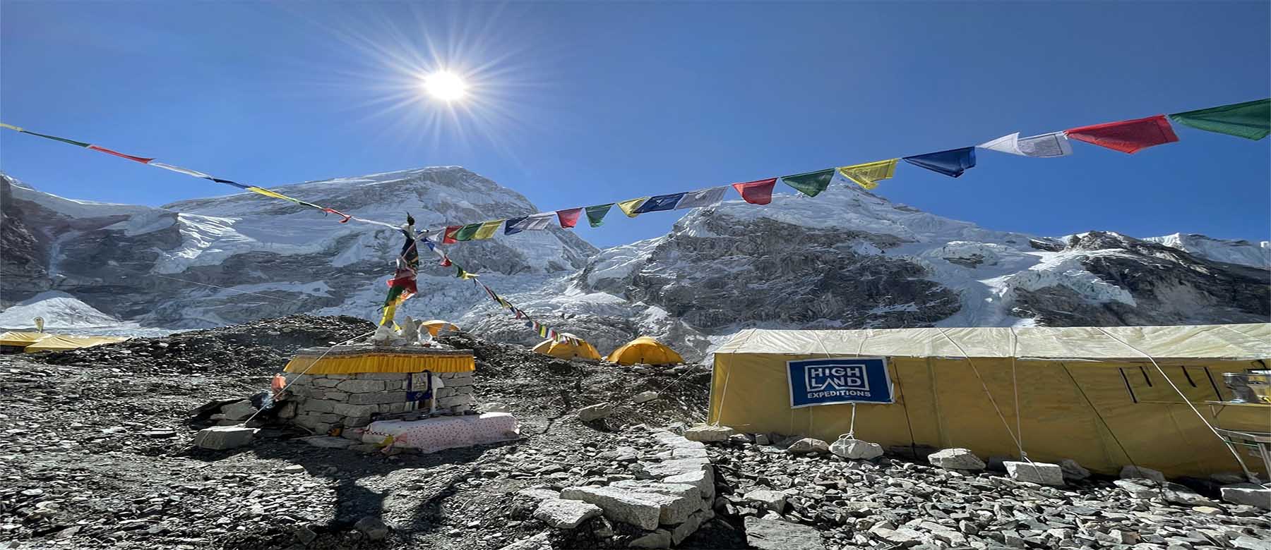 Sleep at Everest base camp trek